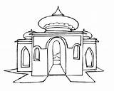 Coloring Pages Mosque Getdrawings sketch template