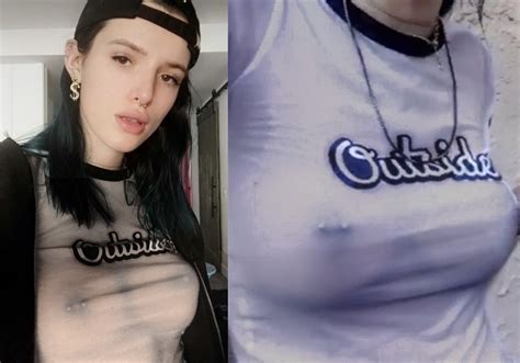 bella thorne see through shirt boobs big tits pierced nipple celebrity leaks scandals leaked