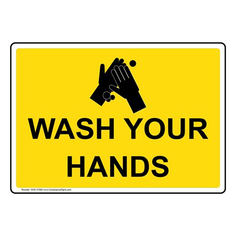 wash hands  entering sign  symbol nhe