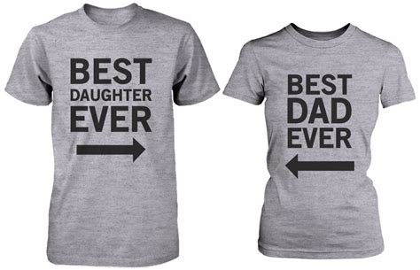 Buy Matching Grey T Shirts Set For Dad And Daughter