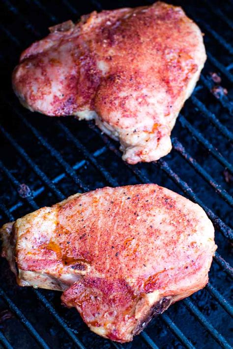 smoked pork chops gimme  grilling
