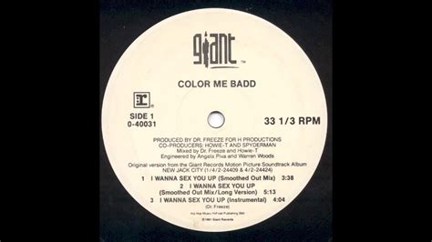 Color Me Badd I Wanna Sex You Up [smoothed Out Long Version] Youtube
