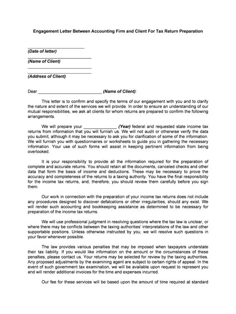 tax engagement letter template prntblconcejomunicipaldechinugovco