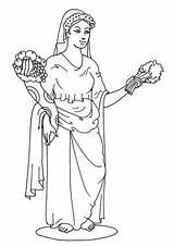 Aphrodite Goddess Goddesses Mythology Athena Griechische Sailor Demeter Mewarnai sketch template