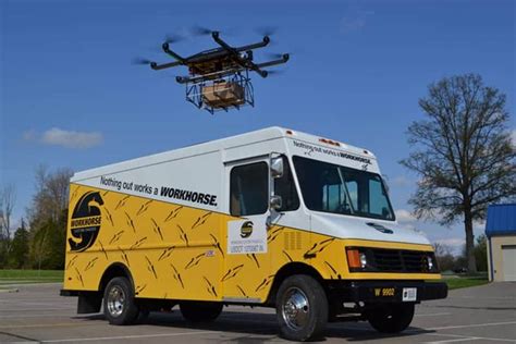 patent issued  truck launched package delivery drone unmanned systems technology