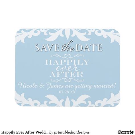 Happily Ever After Wedding Save The Date Magnet Zazzle Wedding