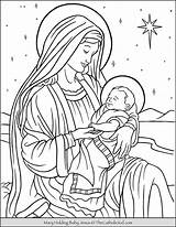 Jesus Bethlehem Thecatholickid Colouring Holy Rosary Praying Madonna Cnt sketch template