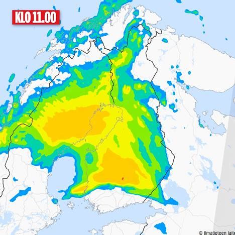 autumn storm brings heavy rains  finland   radar images hour  hour teller report