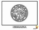Flag Nebraska Coloring Pages State Yescoloring Flags Colors America sketch template