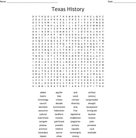 texas history word search puzzle worksheet activity  vrogueco