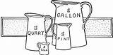 Clipart Liquid Quart Volume Measures Pint Measurement Gallon Capacity Clip Measure Measurements Containers Cliparts Gif Measuring Etc Library Medium Comparison sketch template