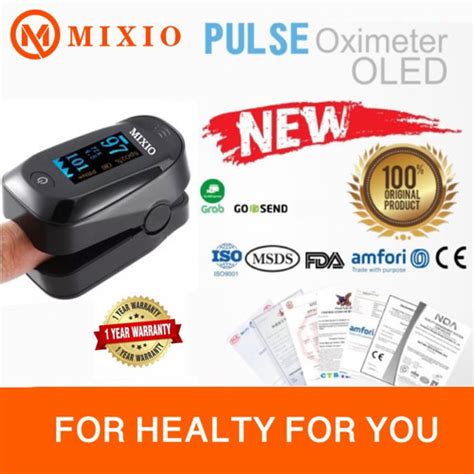 jual mixio  fingertip pulse oxymeter alat ukur kadar oksigen spo kab tangerang mix acc