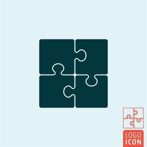 puzzle icon isolated  vector art  vecteezy