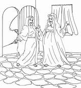 Mary Coloring Pages Elizabeth Visits Visitation Sheets Bible Christmas Clipart Conception Virgin Immaculate Luke Sunday School Maria Da Colouring Elisabeth sketch template