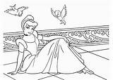 Coloring Cinderella Pages Princess Disney Pdf Gorgeous Looking Girls Slipper Glass Getcolorings Printable Beautiful sketch template