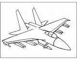 Coloring Fighter Pages Aircraft sketch template