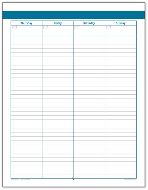 simple weekly planner printables