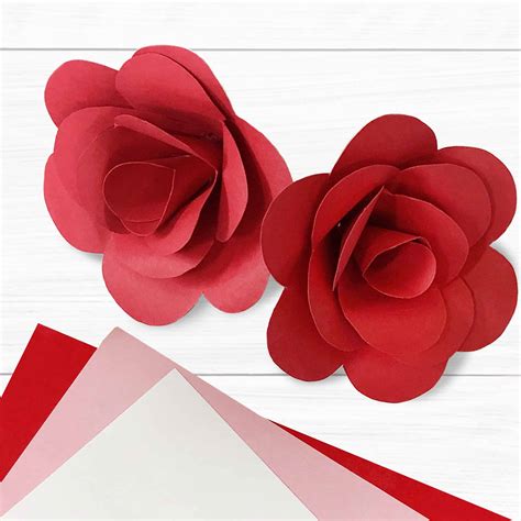 printable paper rose flower templates  flower site