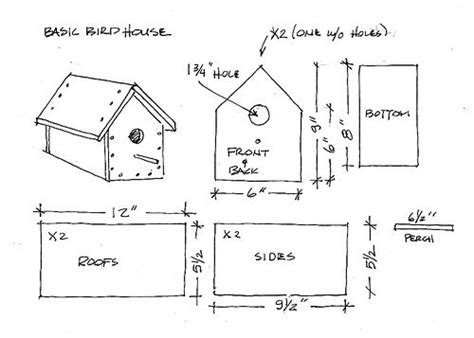 basic bird house plan      build  tag flickr bird house plans