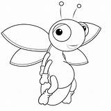 Coloring Firefly Pages Fireflies Cute Cartoon Template Color Sketchite Colouring Printable Sheets sketch template