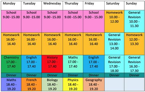 gcse revision schedule time magagment studybox hot sex picture