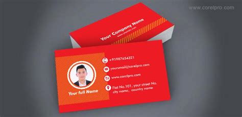 business card templatered corelpro business cards