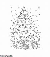 Coloring Tree Christmas Posters Tutorial Name Buy Online sketch template