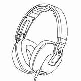 Headphones Drawing Skullcandy Headphone Crusher Built Amplifier Amazon Getdrawings sketch template