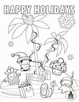 Holiday sketch template