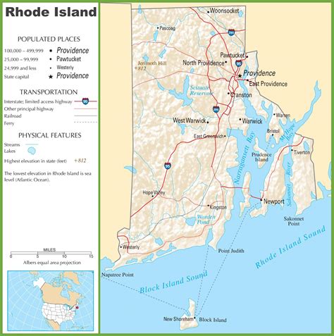 rhode island highway map