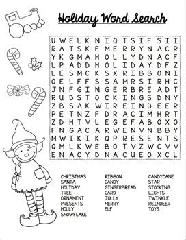 holidaychristmasdecember word search  colouring   lines