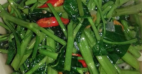 resep tumis kangkung biasa oleh pipiet handayani cookpad