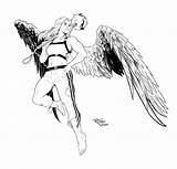 Hawkgirl Coloring Pages Getdrawings sketch template