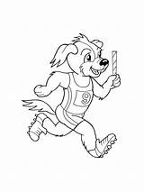 Athletics Pages Coloring Printable Kids sketch template
