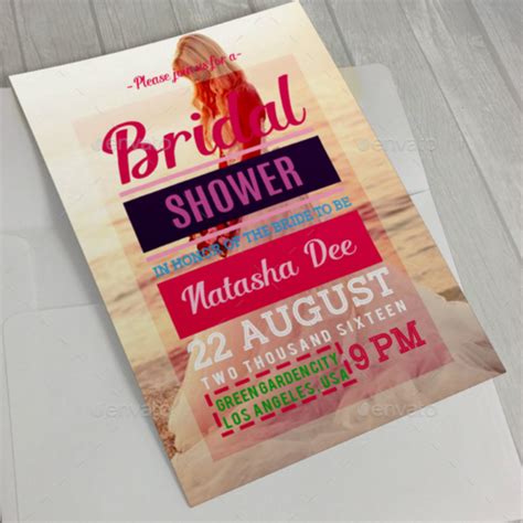 modern bridal shower card designs templates psd ai