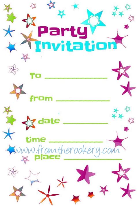party invitations printable invitation templates
