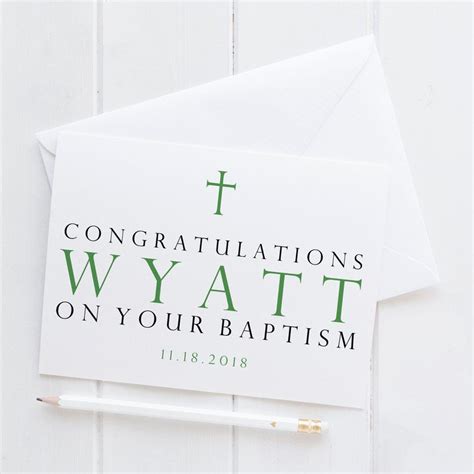 personalized baptism card baptism card girl baptism card etsy
