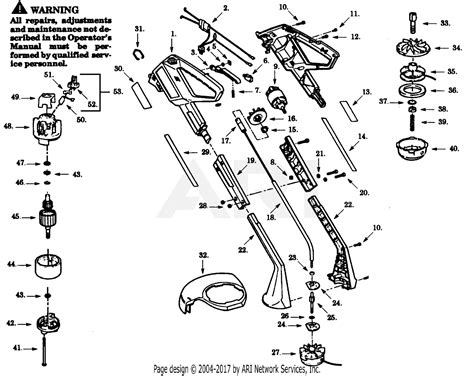 poulan  electric trimmer parts diagram  trimmerbrushcutter assembly