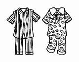 Pajamas Coloring Pages Colouring Template Colorear Coloringcrew sketch template