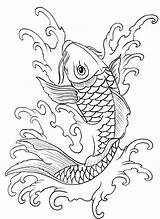 Koi Fish Drawing Tattoo Outline Drawings Japanese Designs Simple Outlines Coy Tattoos Dragon Embroidery Realistic Vikingtattoo Deviantart Coloring Patterns Line sketch template