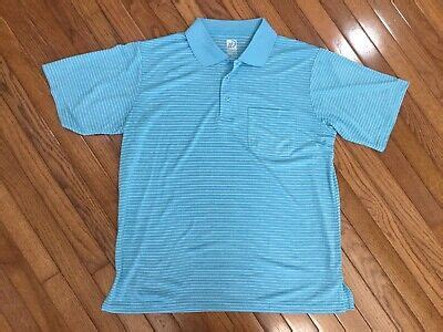insta dry  haband mens teal striped polo shirt front pocket size