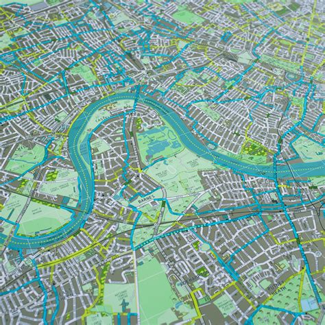 london street map version  paper  future mapping company touch  modern
