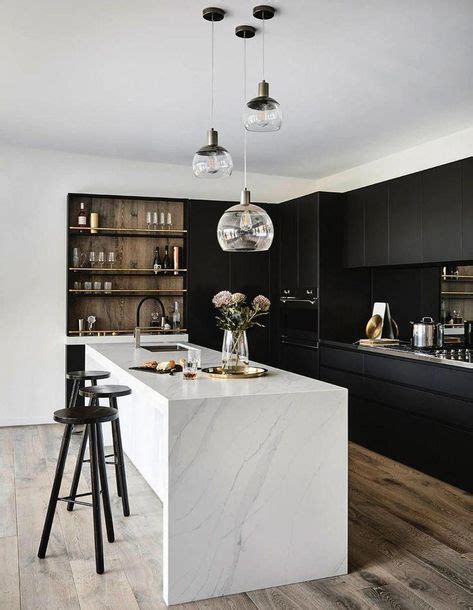 kitchen marble shelf black  black trim paint  elevate