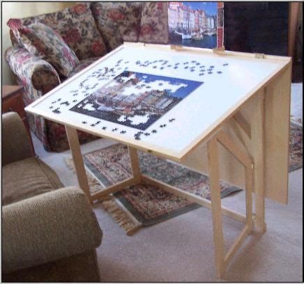 table   puzzle table puzzle storage diy table