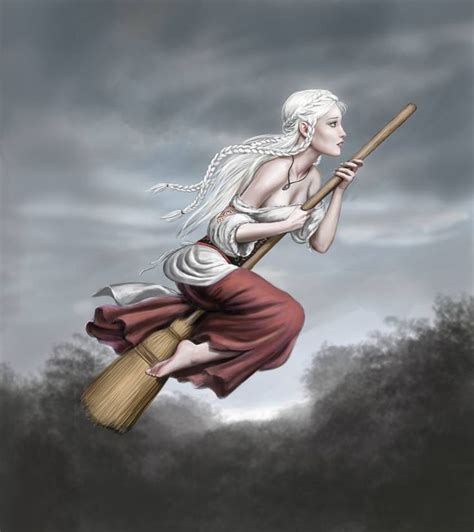 kseniya on broomstick by dashinvaine fantasy witch