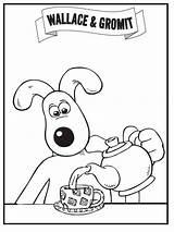 Gromit Wallace Coloring Pages Drinking Kids Coffee Popular Getdrawings sketch template