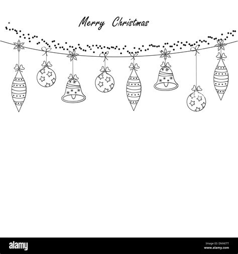 black and white modern christmas card stock vector image and art alamy
