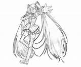Miku Hatsune Vocaloid Insertion sketch template