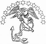 Emblem Ega Marine Corps Logo Eagle Anchor Globe Drawing Usmc Marines Old Edc Tattoo Pouch Getdrawings Drawings Setups Cowboy American sketch template