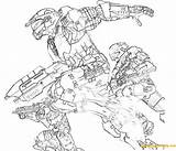 Halo Odst Pages Coloring Color sketch template
